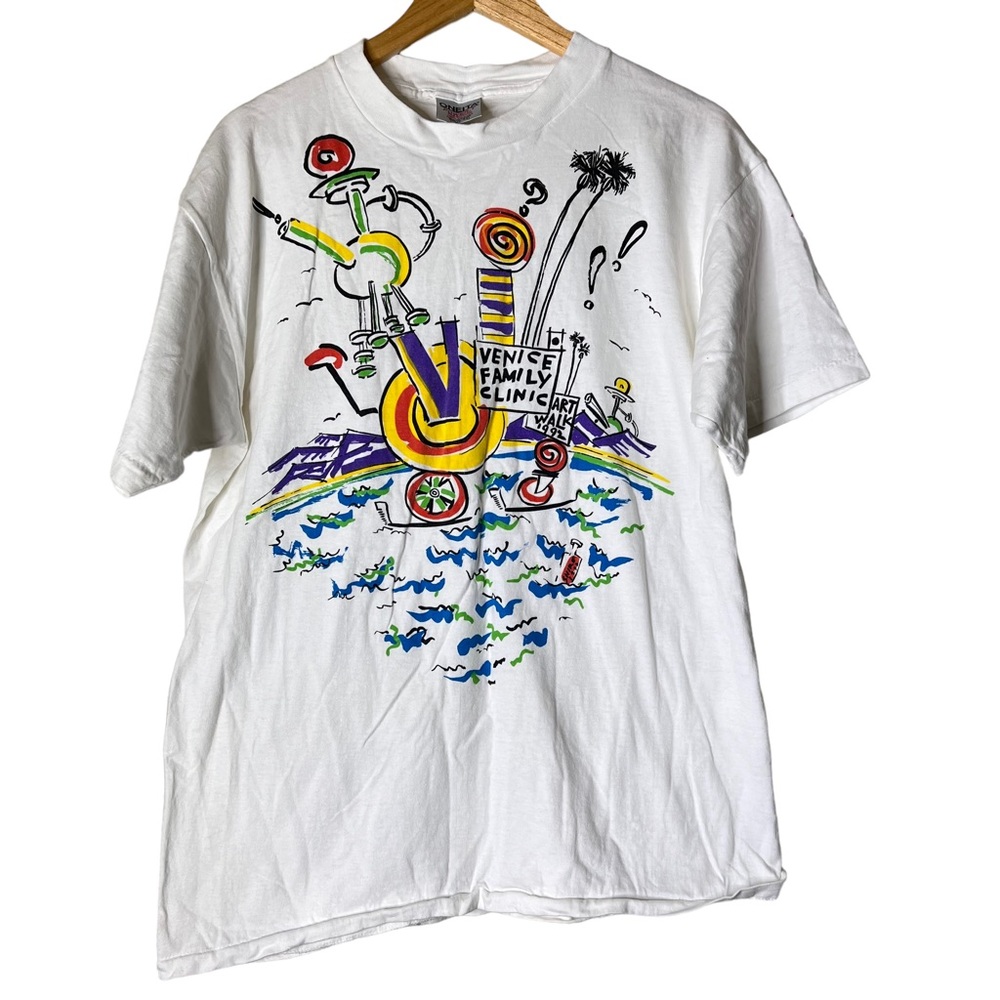 Vintage Venice Family‎ Clinic Beach Artwalk 1992 Singlestich Shirt
